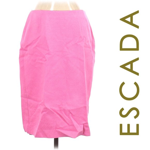 Escada Pink Silk Cotton Blend Pencil Skirt 40(EU) - Picture 1 of 3
